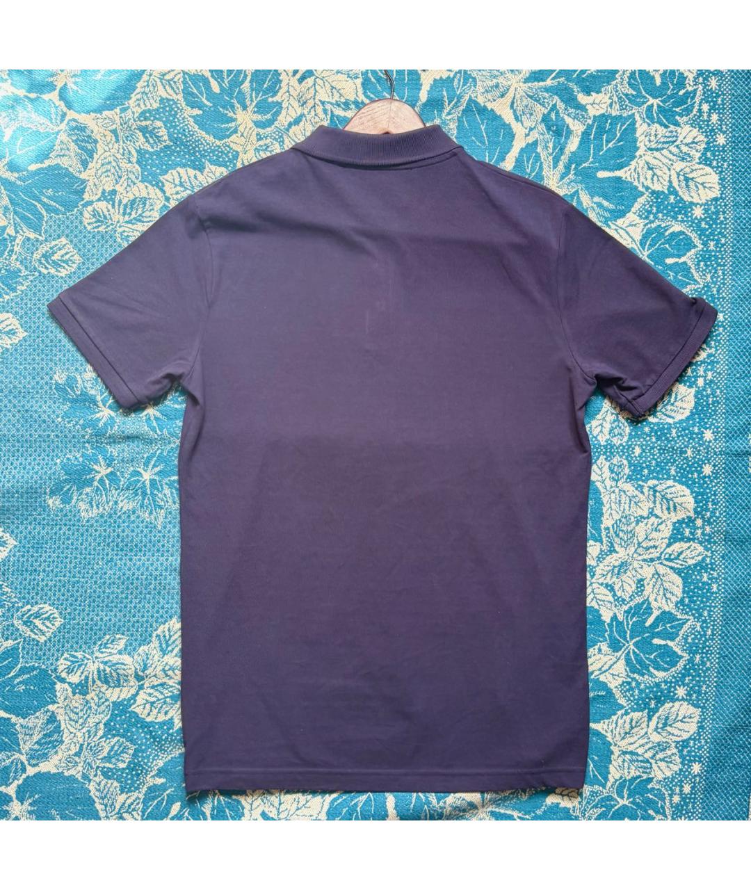 JOHN RICHMOND Темно-синее хлопковое поло с коротким рукавом, фото 2