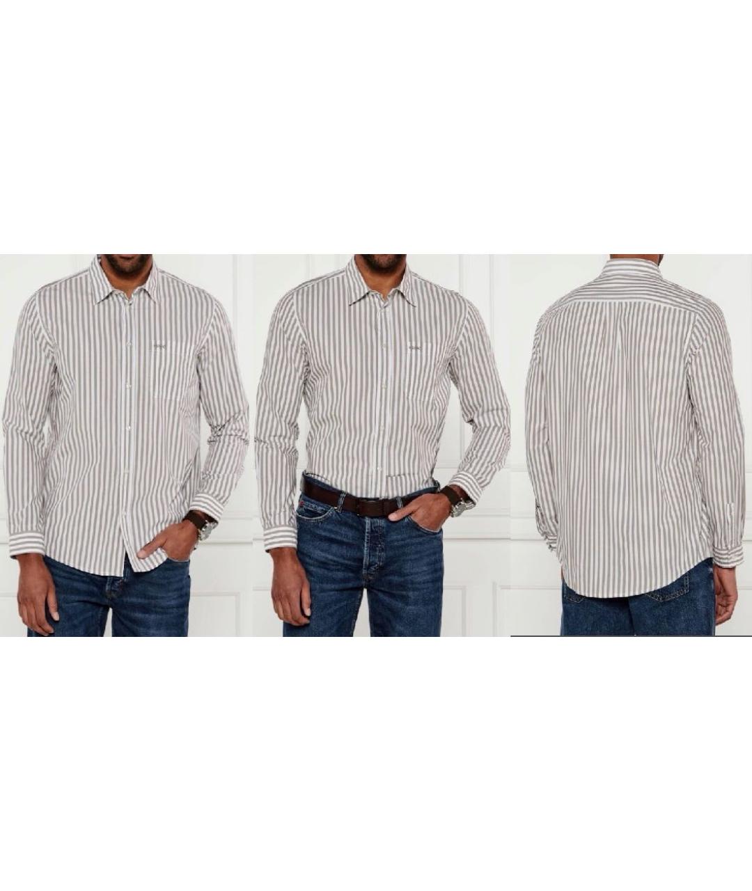 HUGO BOSS Мульти хлопковая кэжуал рубашка, фото 5