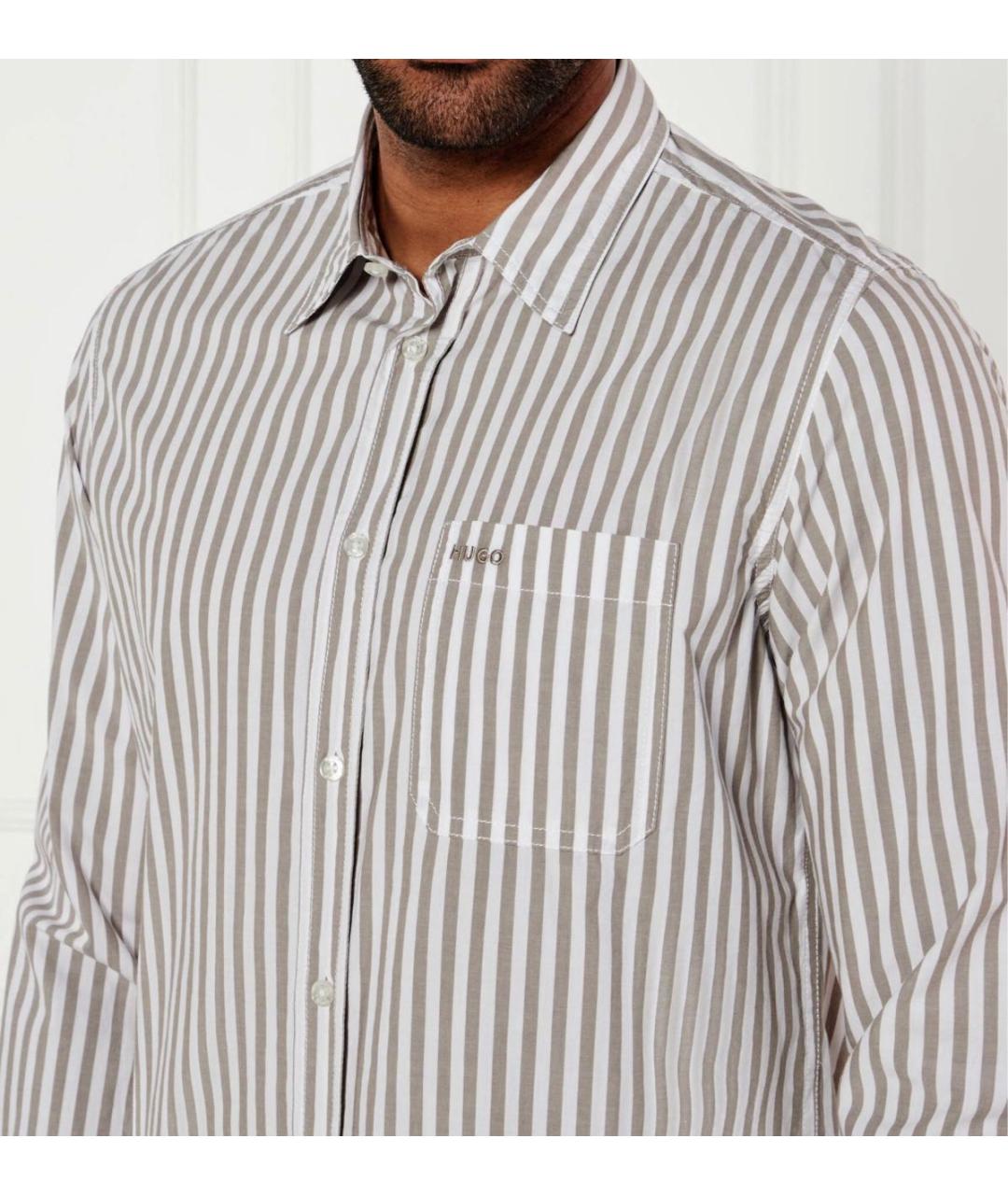 HUGO BOSS Мульти хлопковая кэжуал рубашка, фото 4