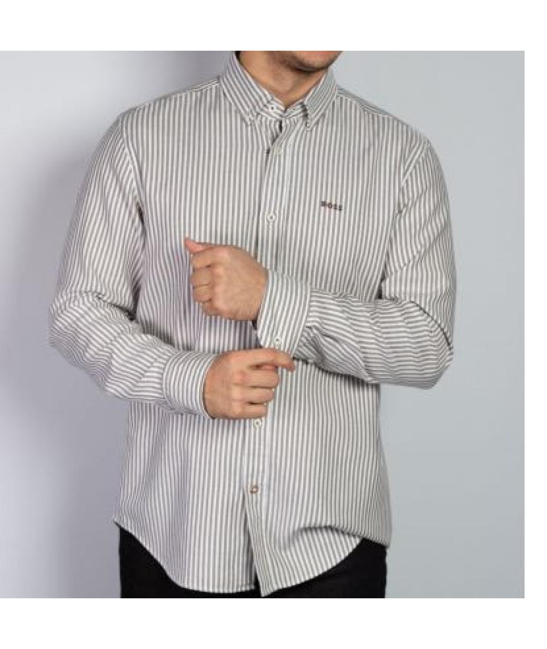 HUGO BOSS Мульти хлопковая кэжуал рубашка, фото 7