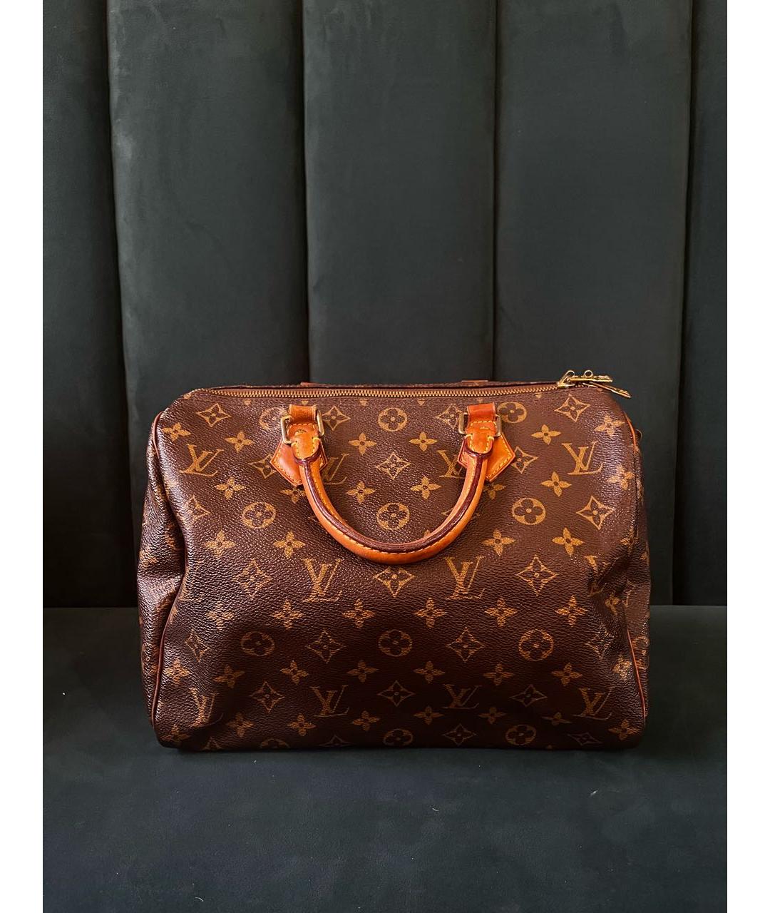 LOUIS VUITTON Коричневая сумка с короткими ручками, фото 8