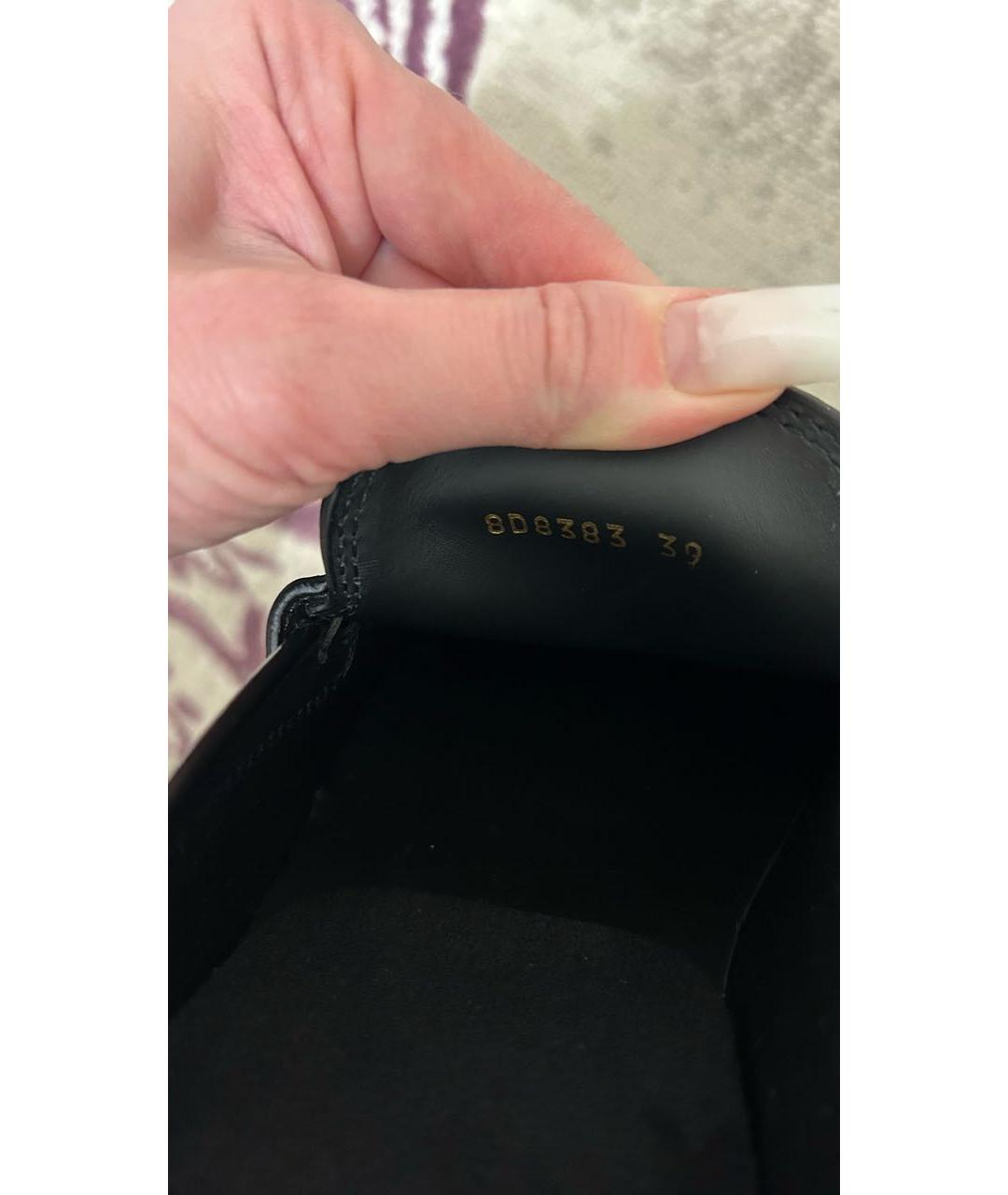 FENDI Черные кожаные лоферы, фото 6