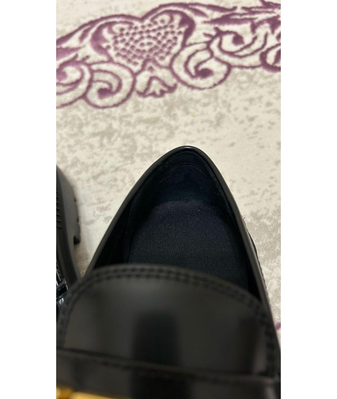 FENDI Черные кожаные лоферы, фото 7