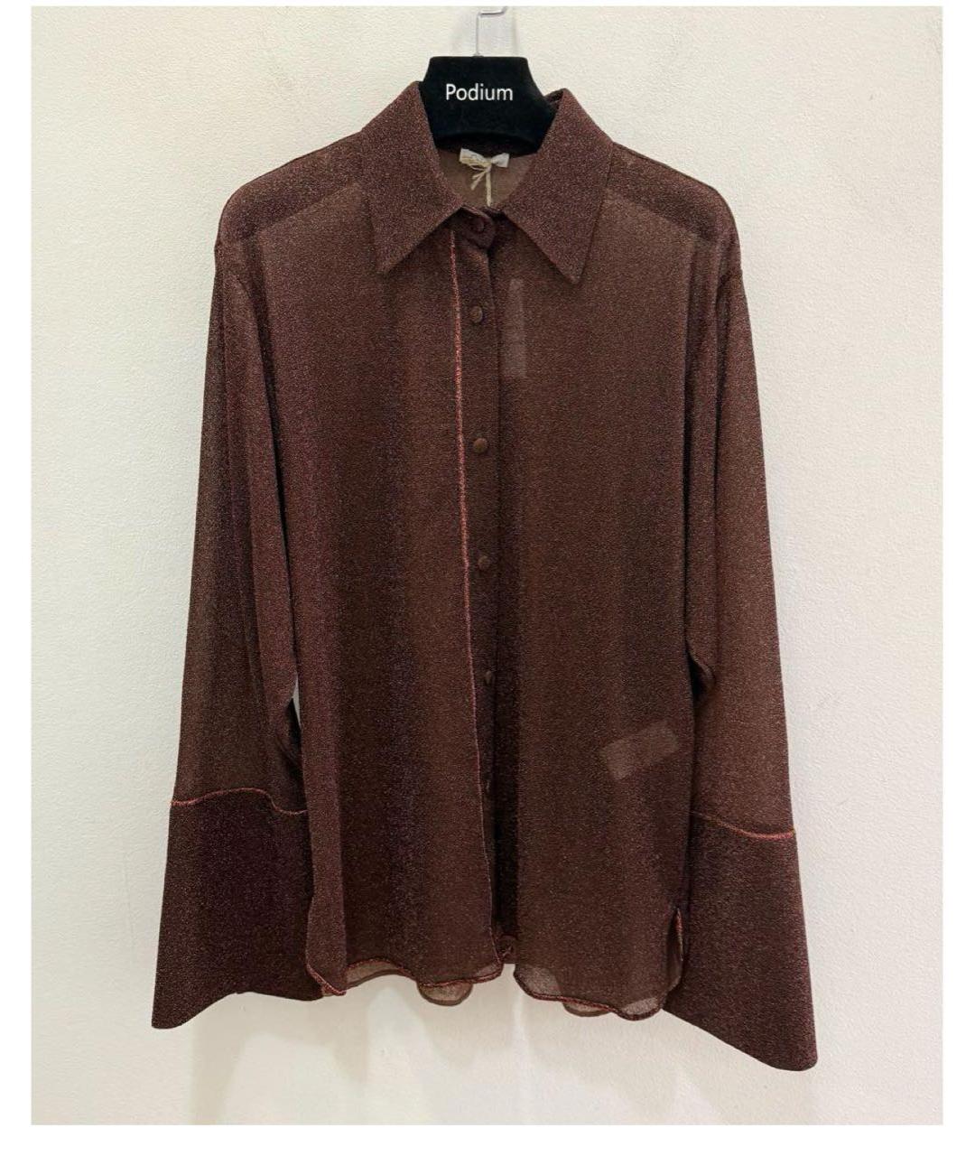 OSEREE Коричневая полиамидовая блузы, фото 5