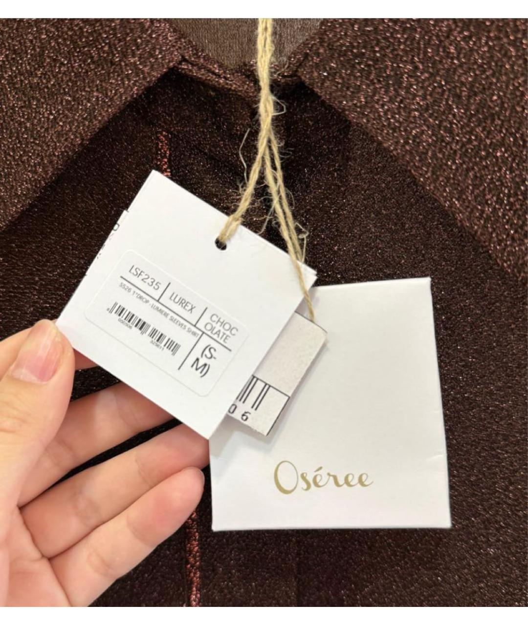 OSEREE Коричневая полиамидовая блузы, фото 4