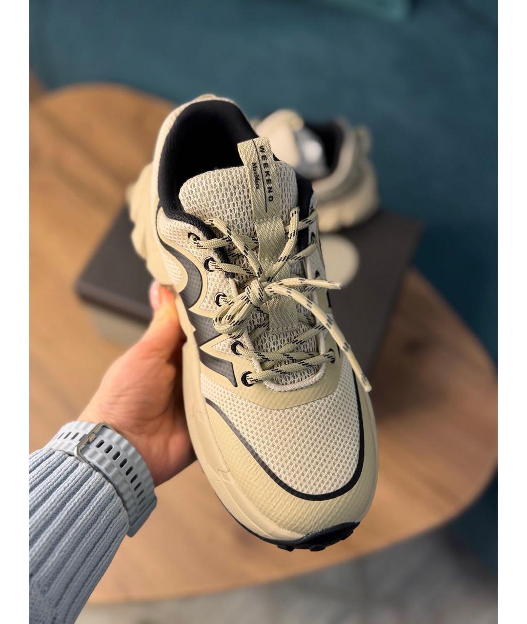 MAX MARA Бежевые кроссовки, фото 3