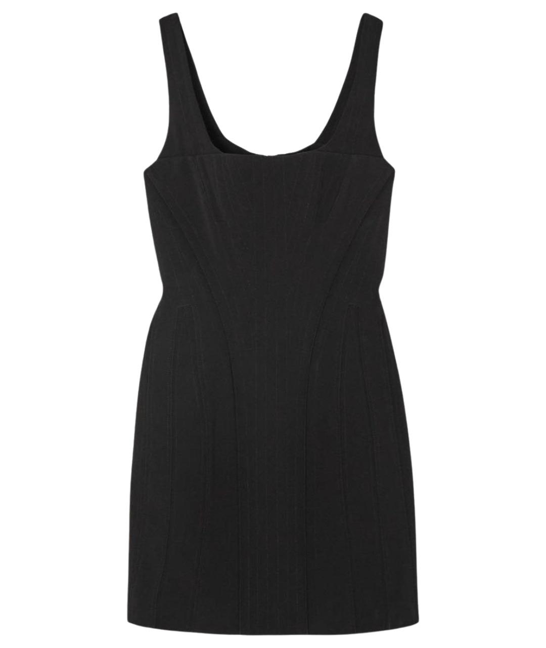 BALMAIN Черное вискозное коктейльное платье, фото 1