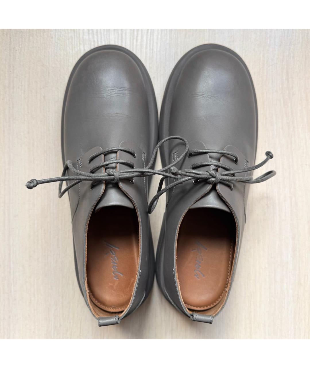 MARSELL Серые кожаные ботинки, фото 2