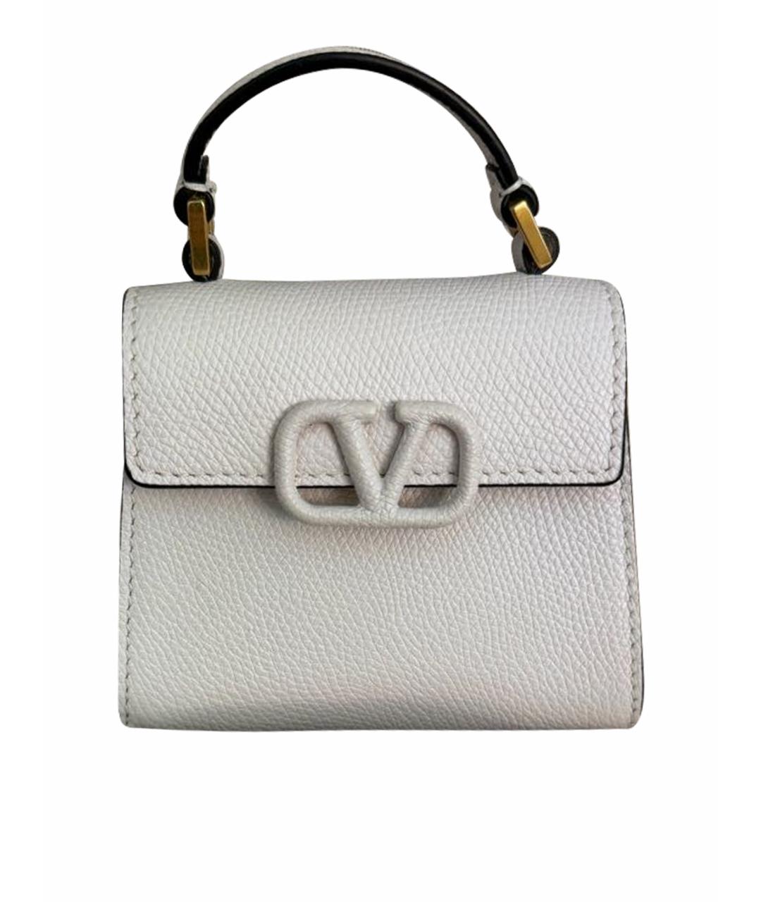 VALENTINO Белая кожаная сумка через плечо, фото 1