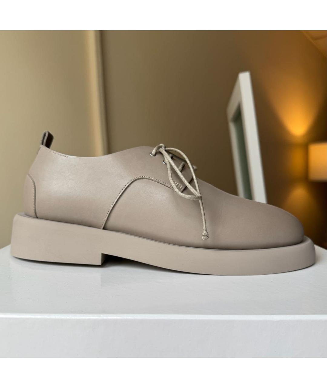 MARSELL Бежевые кожаные ботинки, фото 8