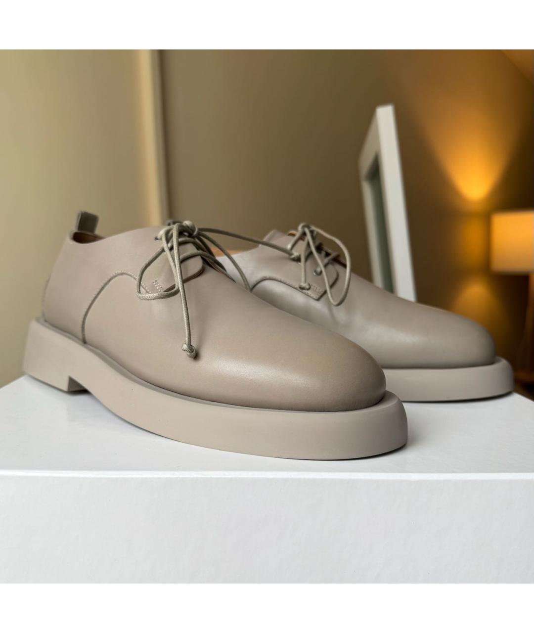 MARSELL Бежевые кожаные ботинки, фото 5