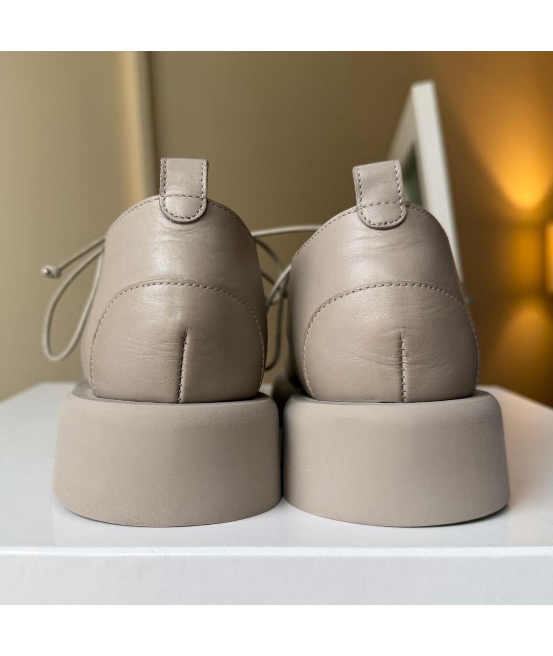 MARSELL Бежевые кожаные ботинки, фото 4