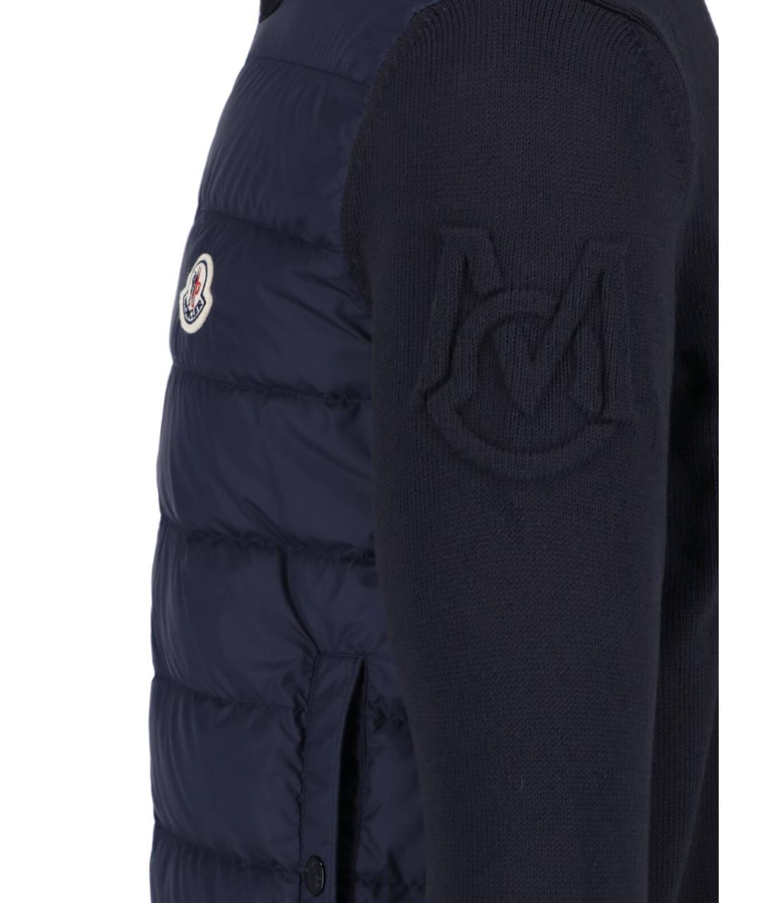 MONCLER Синяя полиэстеровая куртка, фото 3