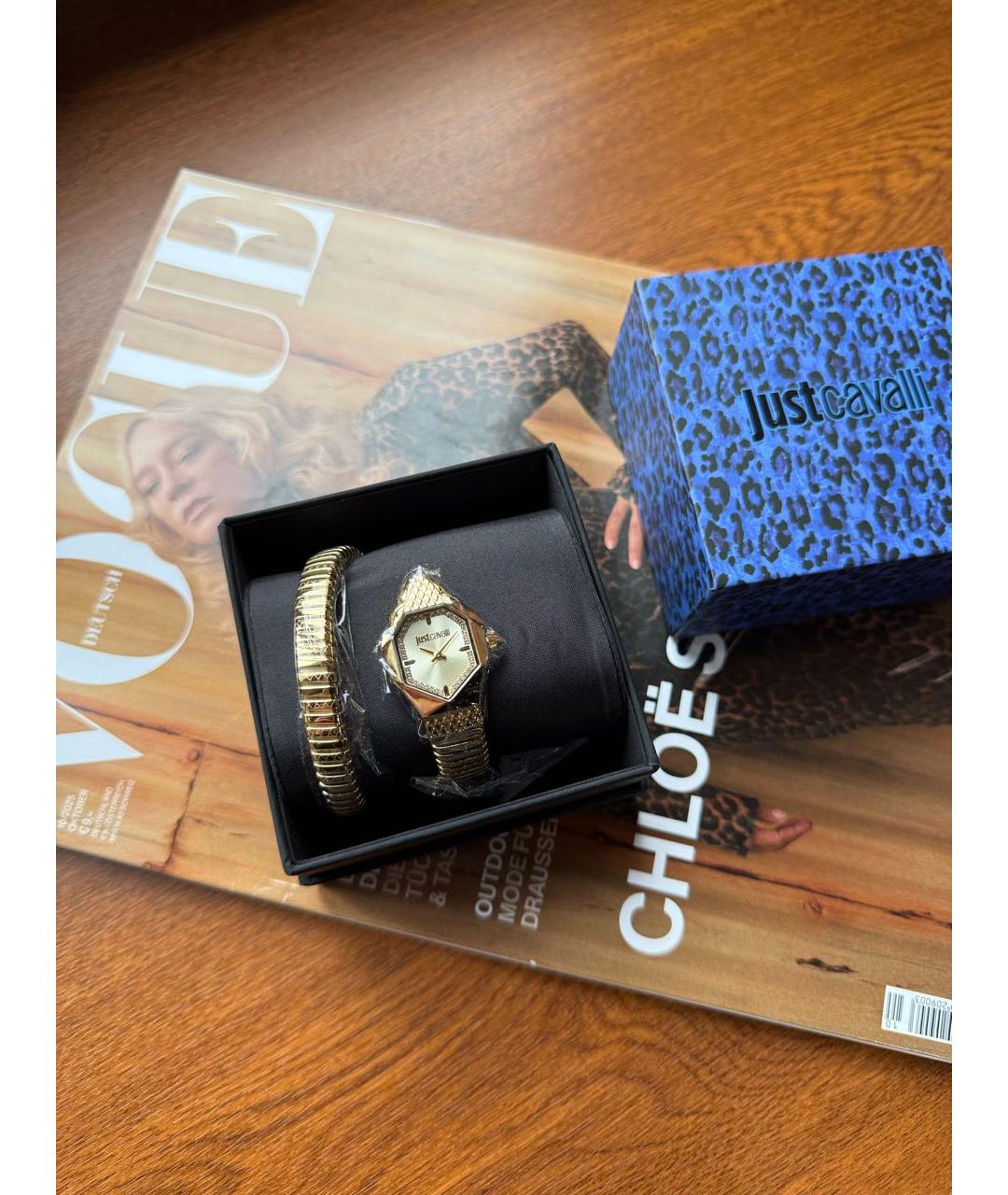JUST CAVALLI Золотые стальные часы, фото 5