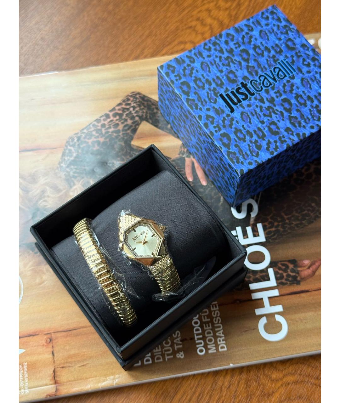 JUST CAVALLI Золотые стальные часы, фото 3