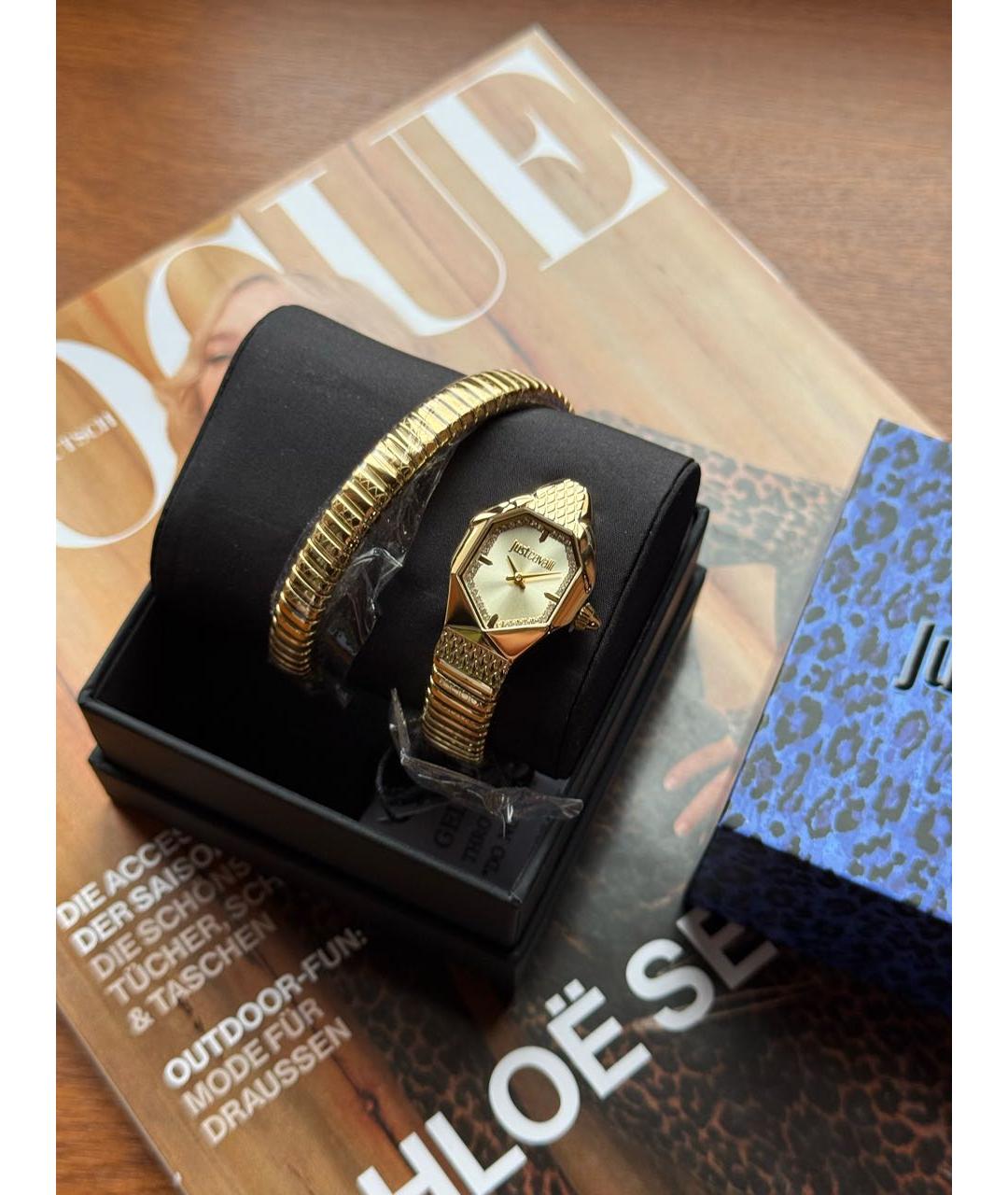 JUST CAVALLI Золотые стальные часы, фото 2