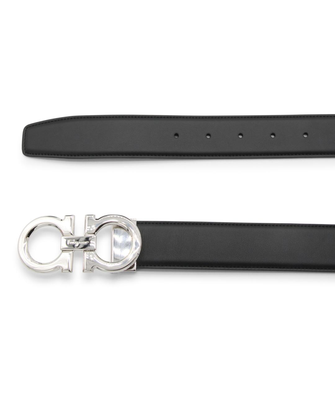 FERRAGAMO Черный кожаный ремень, фото 2