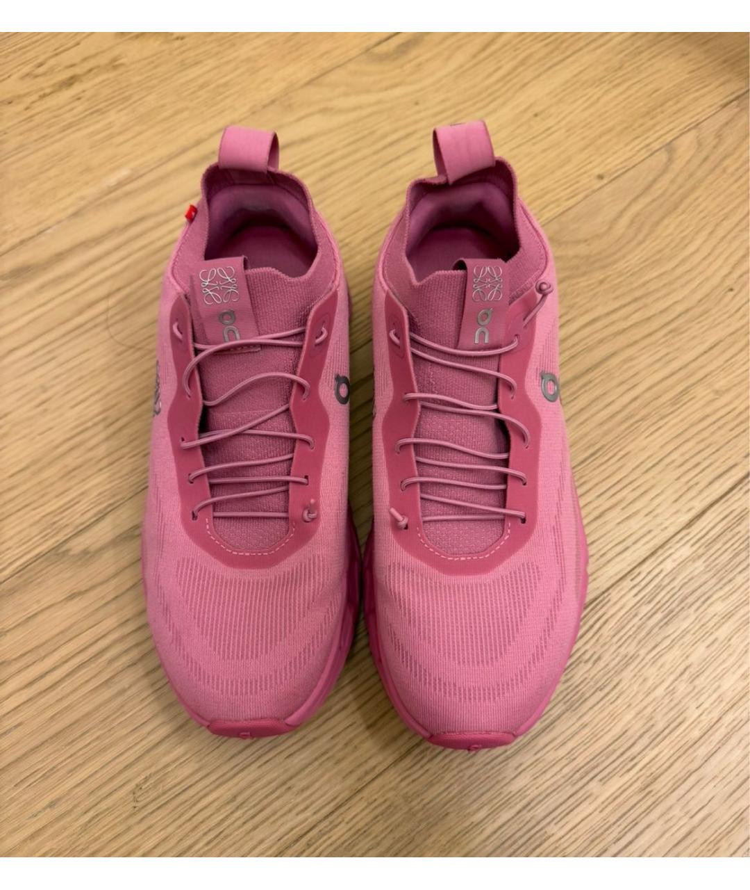 LOEWE Розовые текстильные кроссовки, фото 4