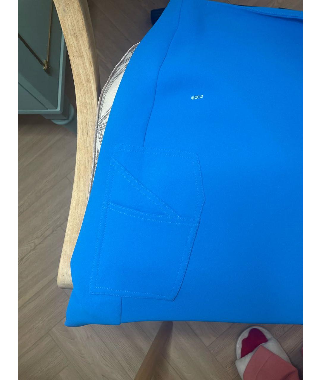 OFF-WHITE Синяя полиэстеровая юбка миди, фото 4