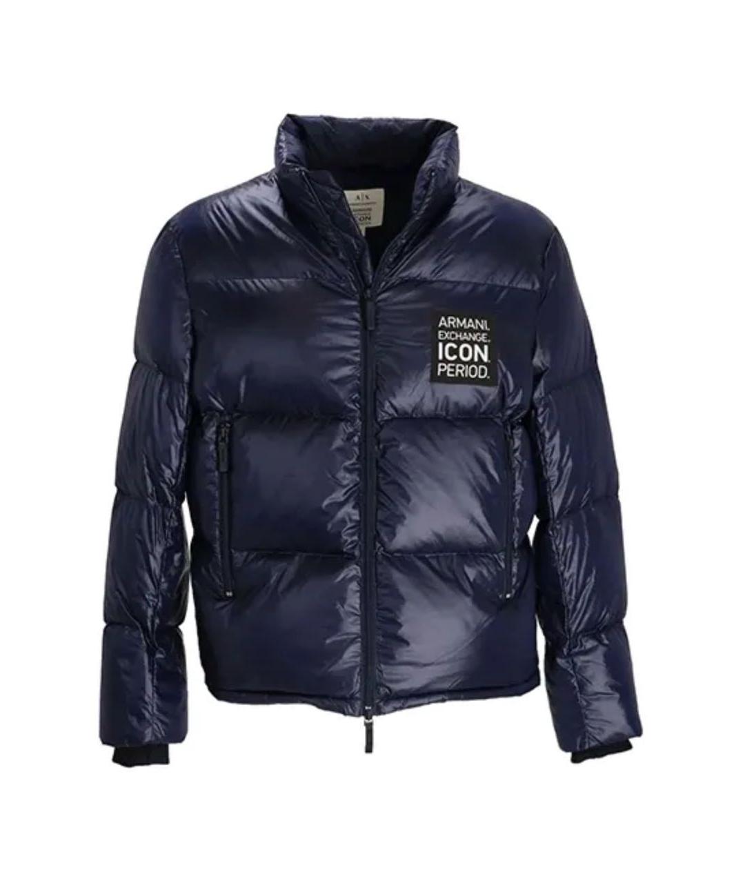 ARMANI EXCHANGE Темно-синий полиамидовый пуховик, фото 1