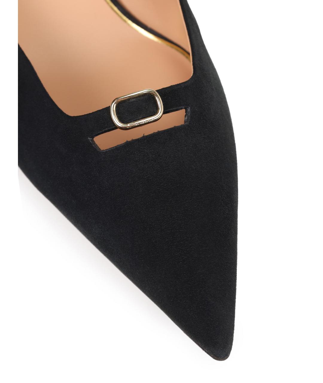 SANTONI Черные замшевые туфли, фото 5