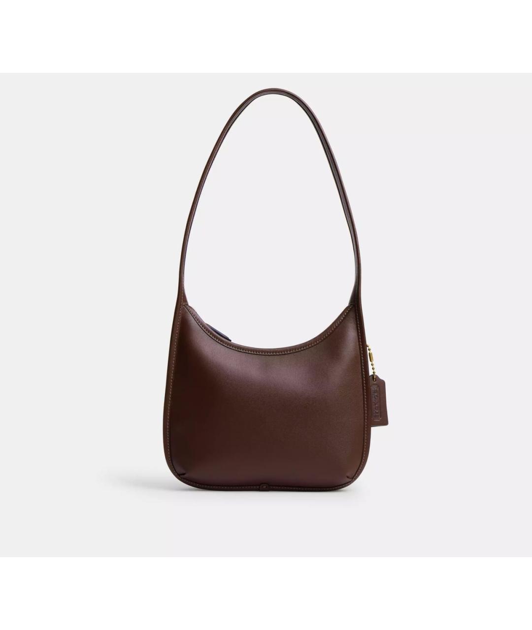 COACH Коричневая кожаная сумка через плечо, фото 8