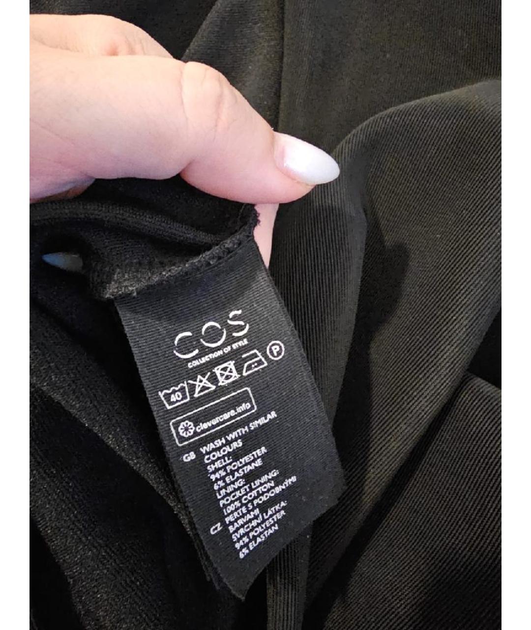COS Черное полиэстеровое повседневное платье, фото 4