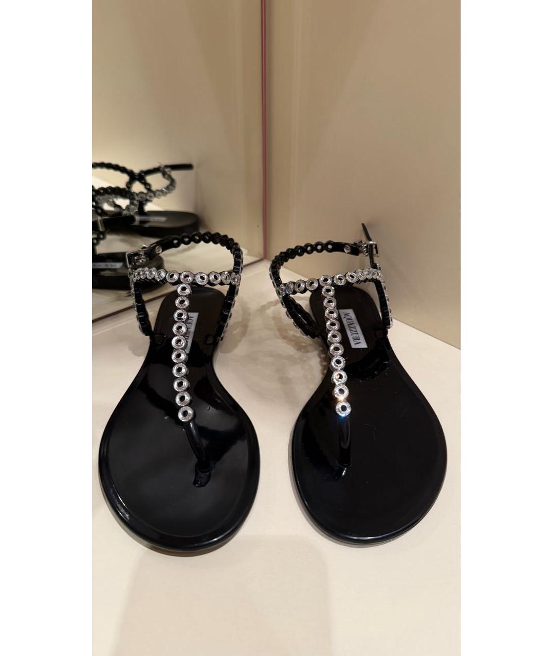 AQUAZZURA Черные резиновые сандалии, фото 2