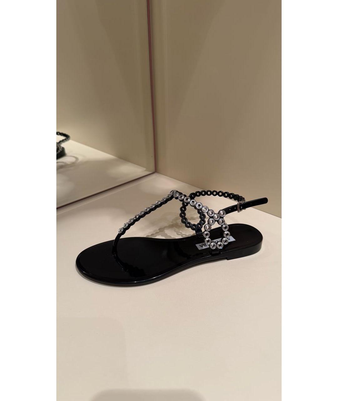 AQUAZZURA Черные резиновые сандалии, фото 5