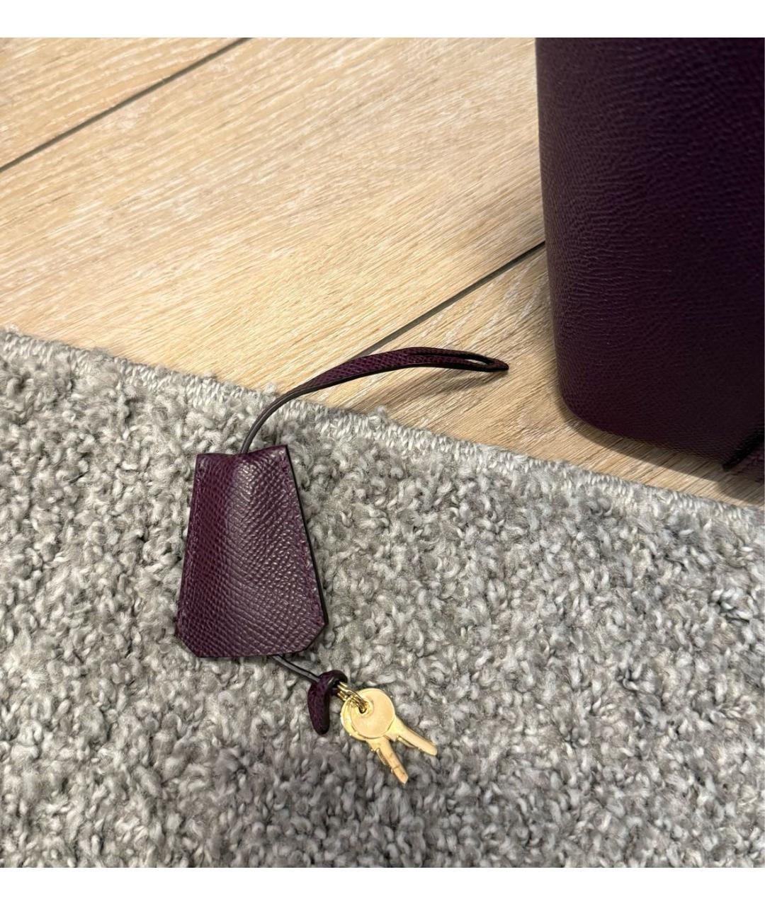 DOLCE&GABBANA Бордовая кожаная сумка тоут, фото 7