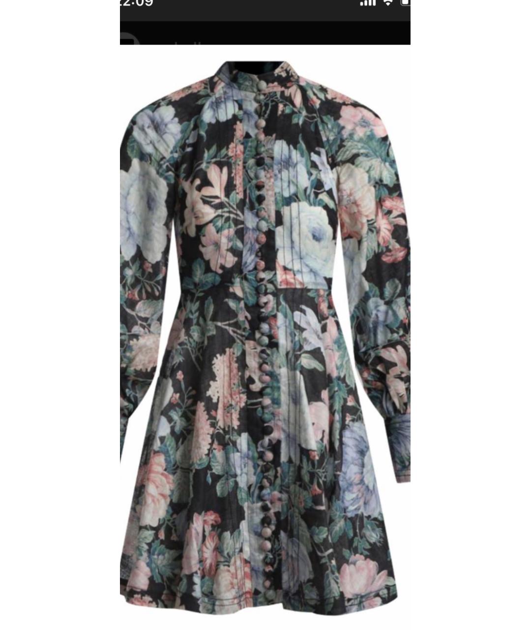 ZIMMERMANN Черное льняное повседневное платье, фото 7