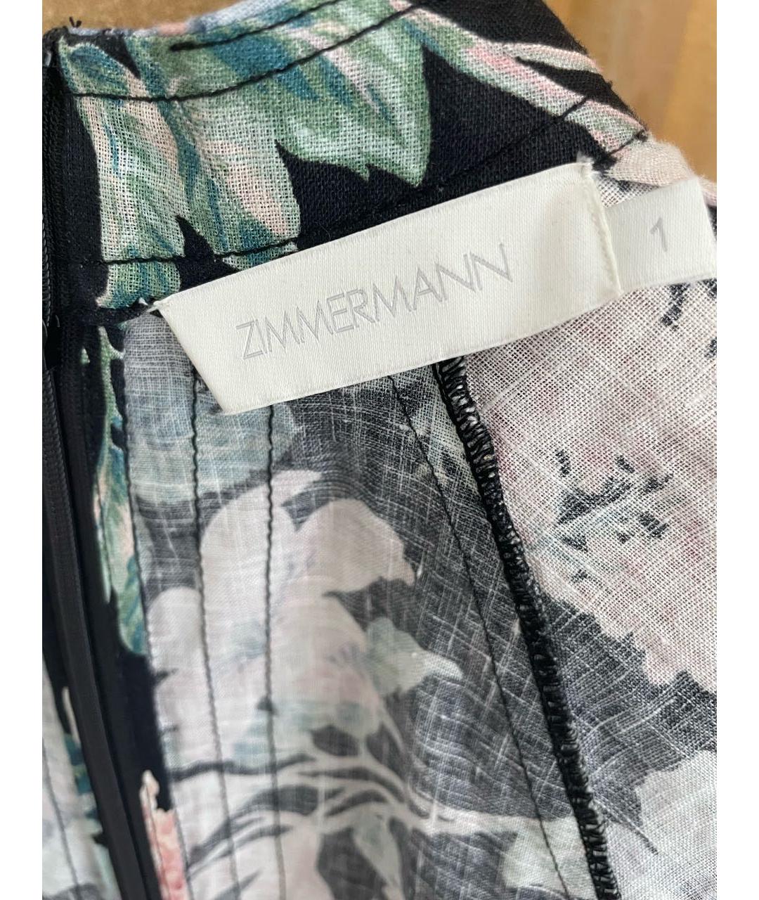 ZIMMERMANN Черное льняное повседневное платье, фото 3