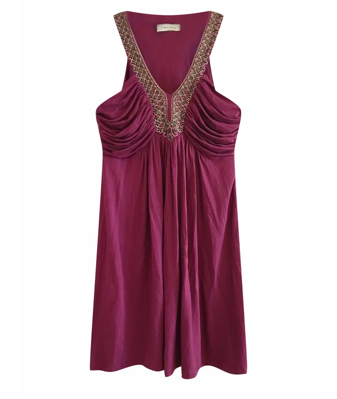 CALVIN KLEIN Фиолетовый вискозный сарафан, фото 1