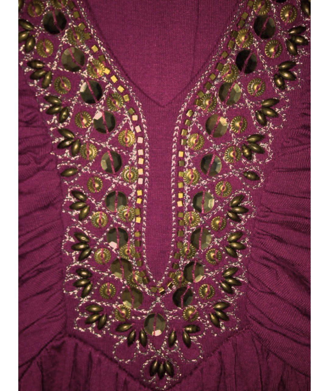 CALVIN KLEIN Фиолетовый вискозный сарафан, фото 4