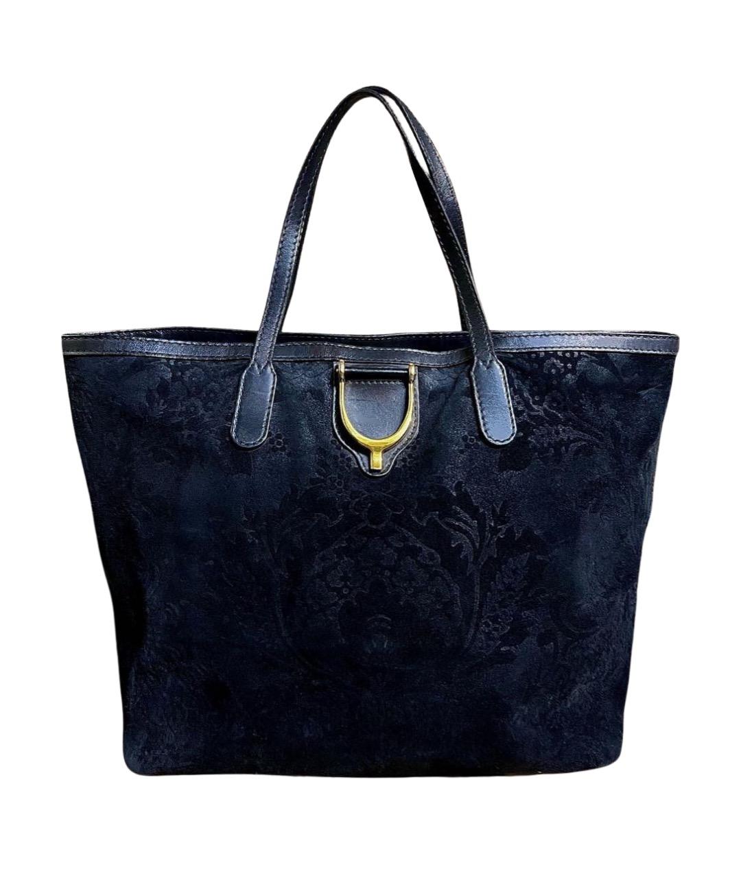 GUCCI Черная замшевая сумка тоут, фото 1