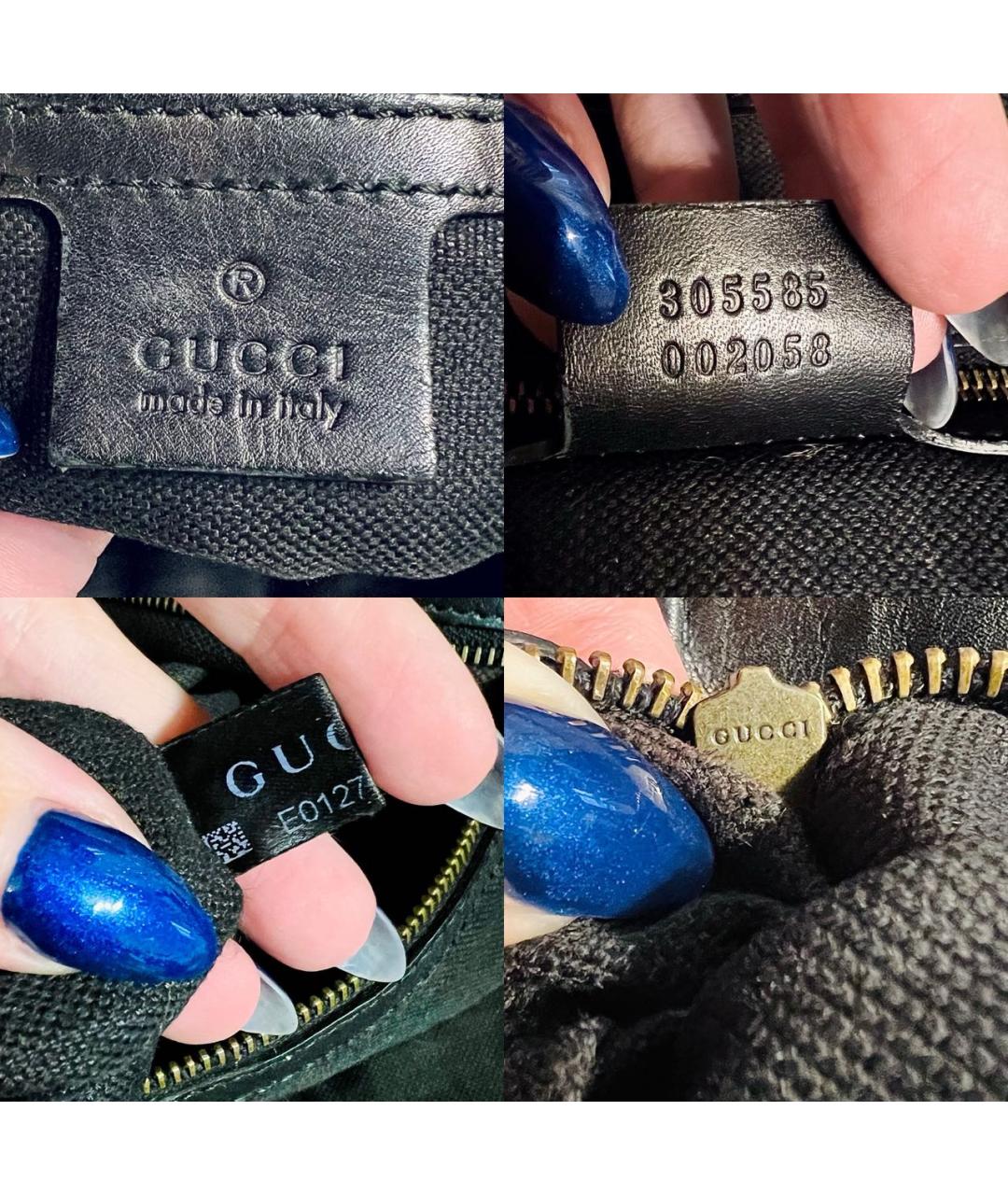 GUCCI Черная замшевая сумка тоут, фото 5