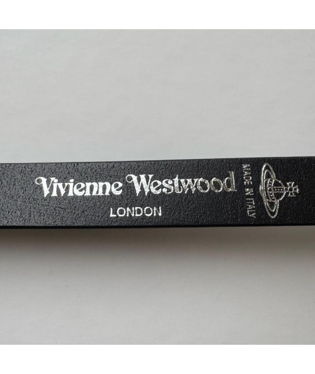 VIVIENNE WESTWOOD Черный кожаный ремень, фото 5