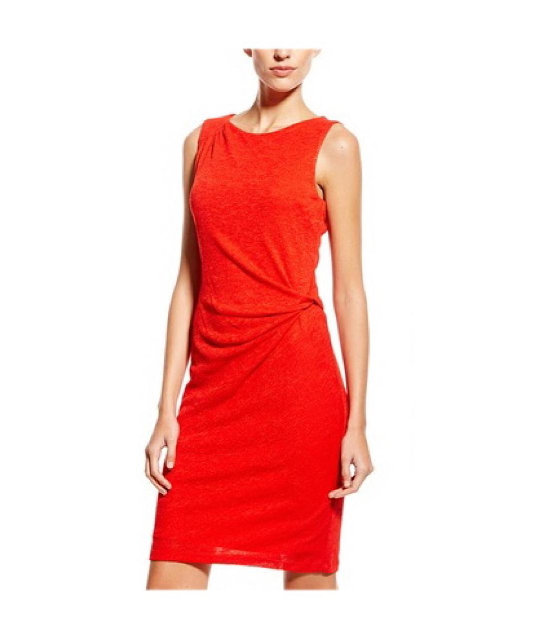 CALVIN KLEIN Красное полиэстеровое повседневное платье, фото 7