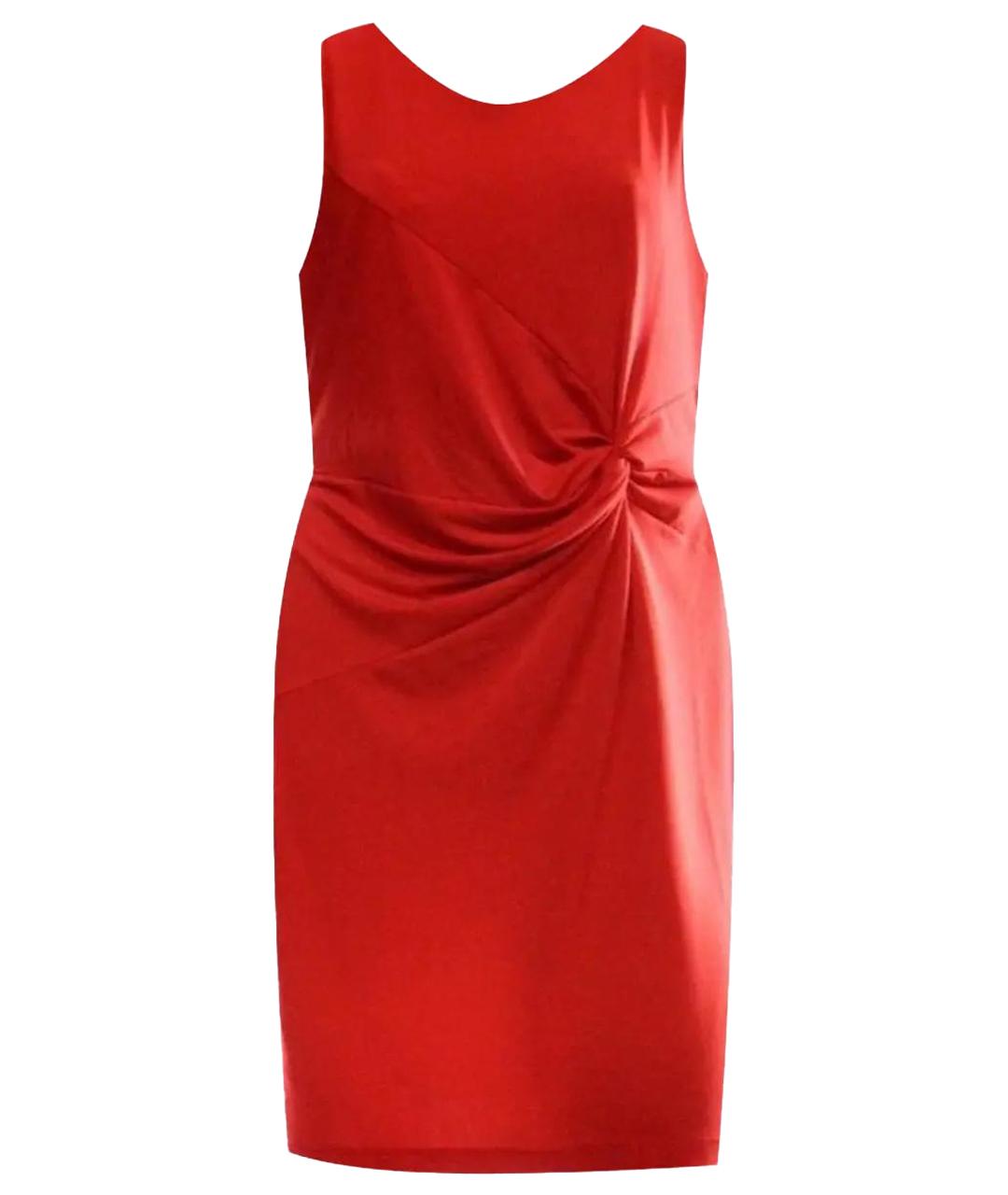 CALVIN KLEIN Красное полиэстеровое повседневное платье, фото 1