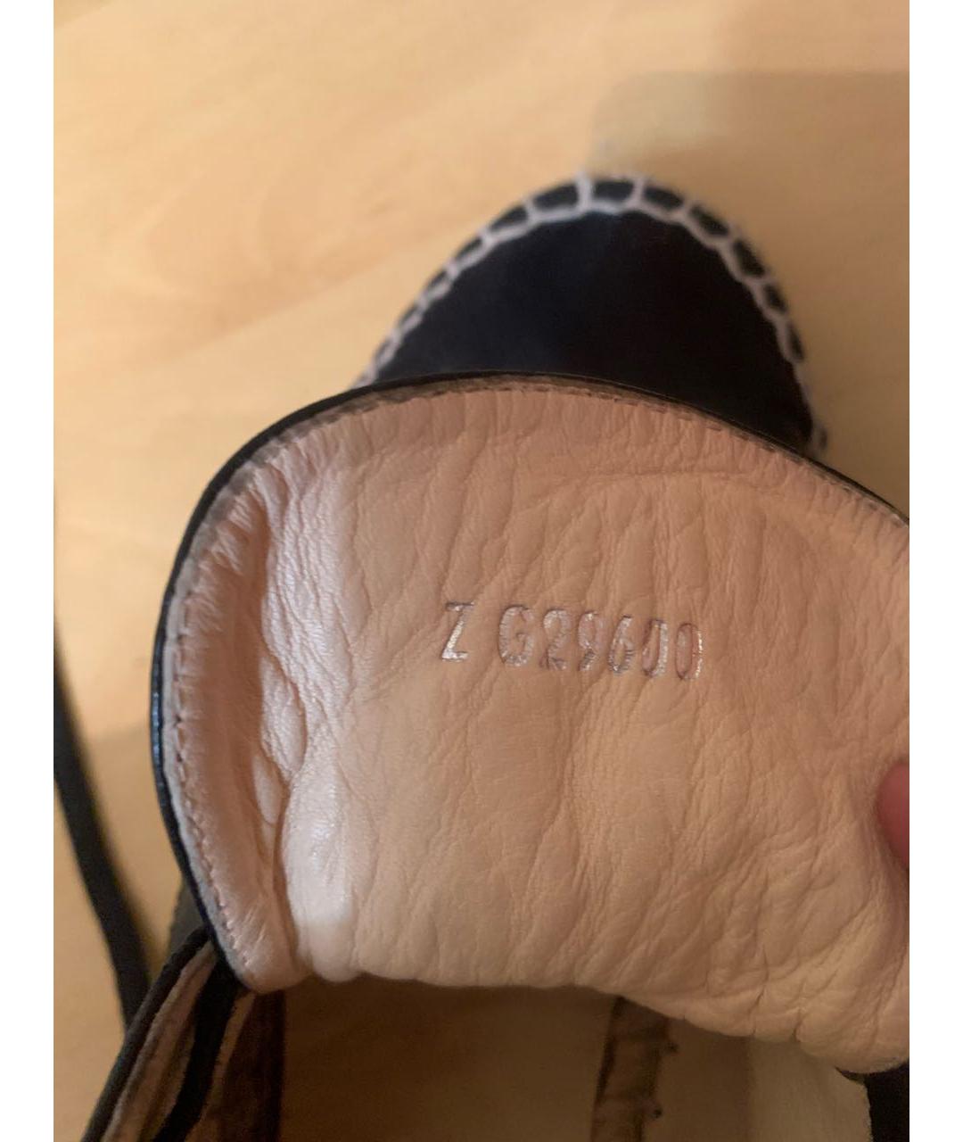 CHANEL Черные кожаные кеды, фото 5