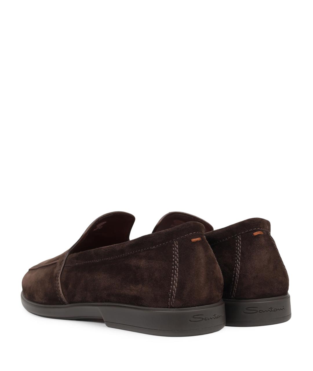 SANTONI Коричневые лоферы, фото 4