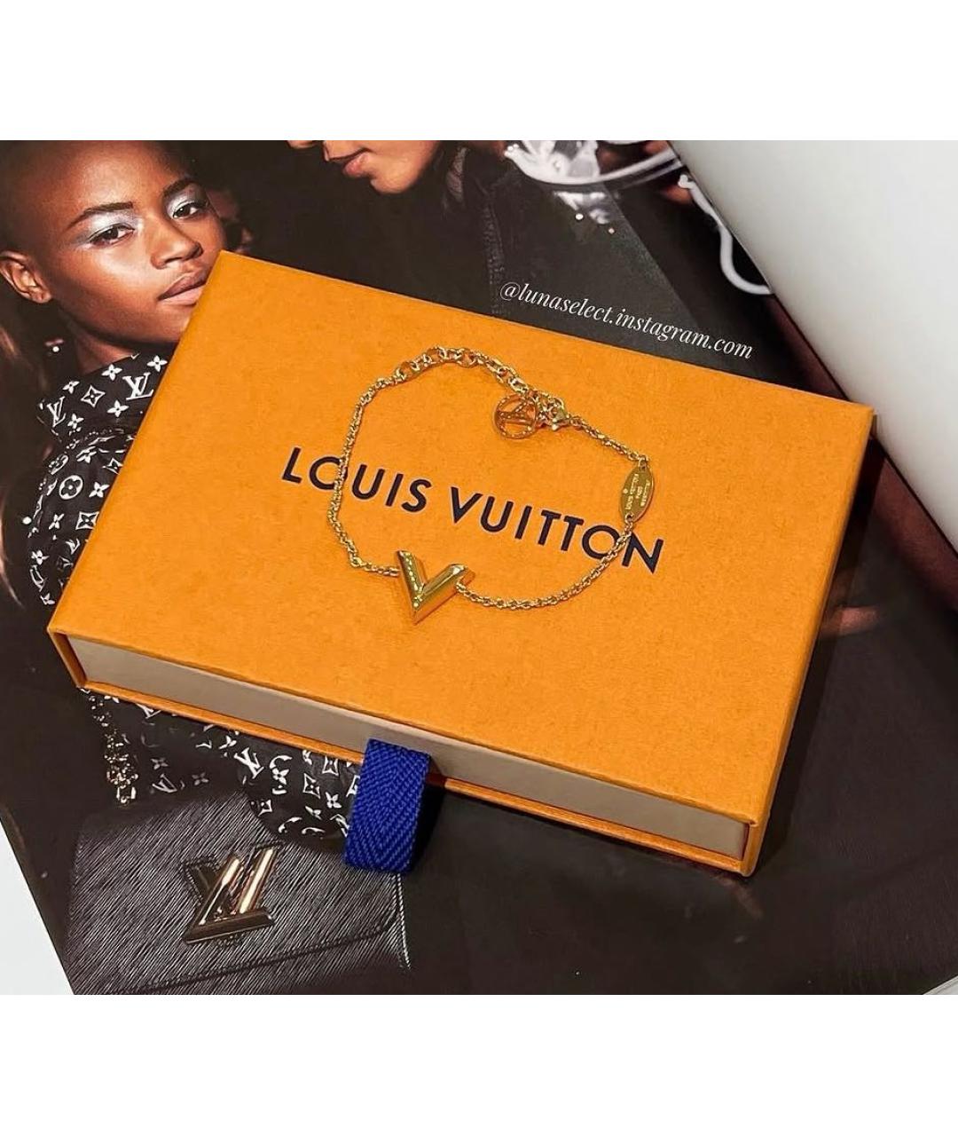 LOUIS VUITTON Золотой латунный браслет, фото 2