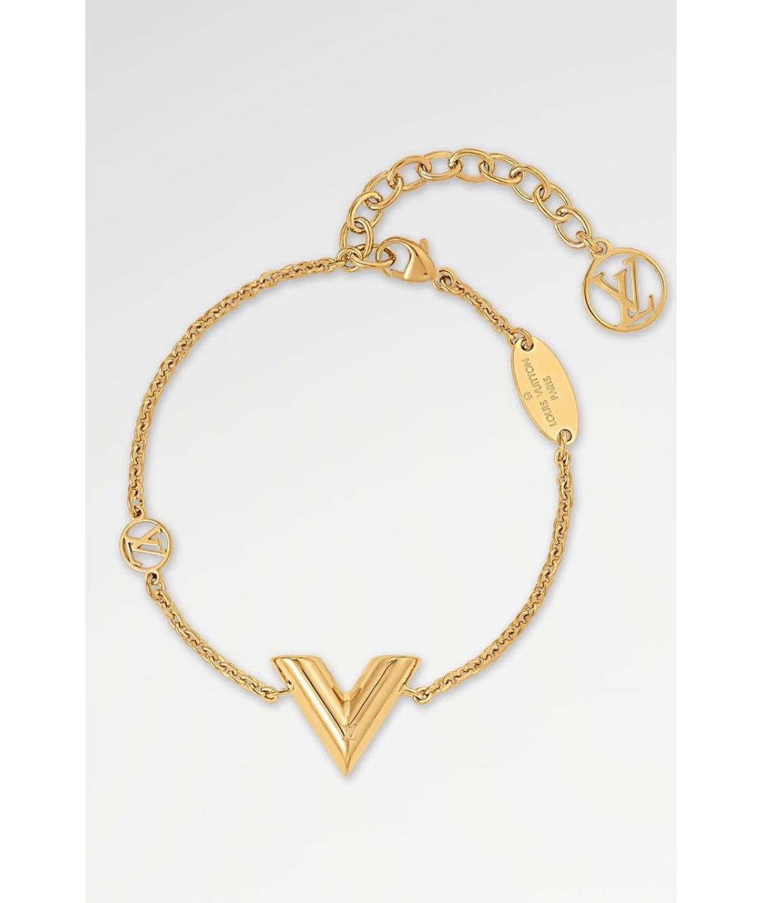 LOUIS VUITTON Золотой латунный браслет, фото 4