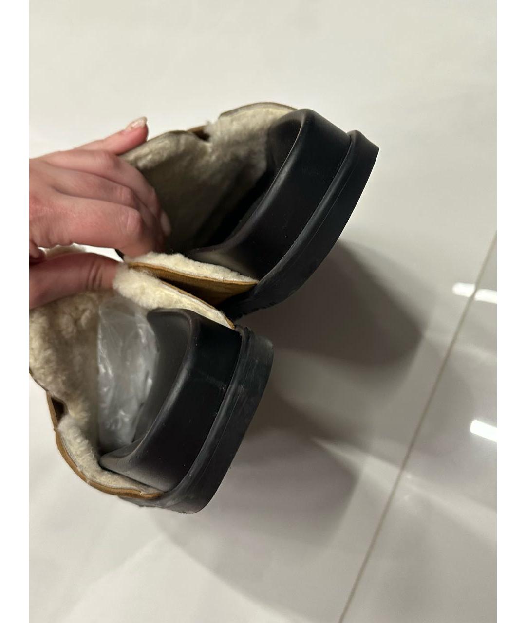 HERMES Коричневые замшевые мюли, фото 7