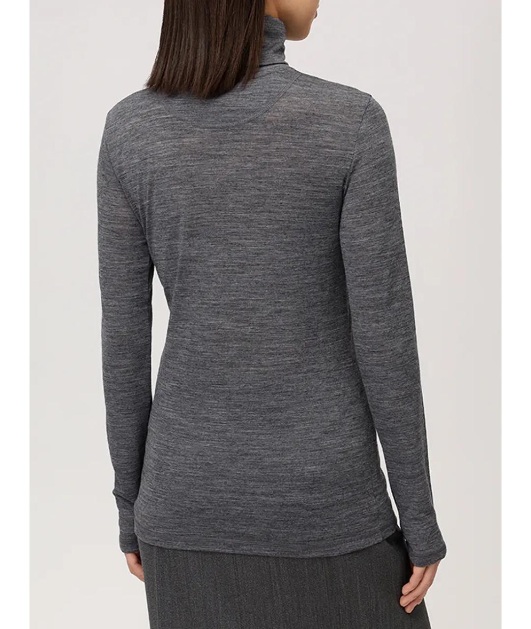 JIL SANDER Серая водолазка, фото 2