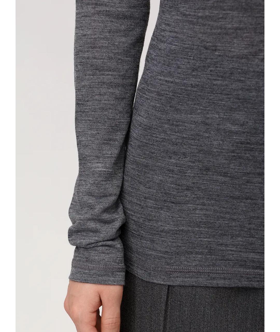 JIL SANDER Серая водолазка, фото 4