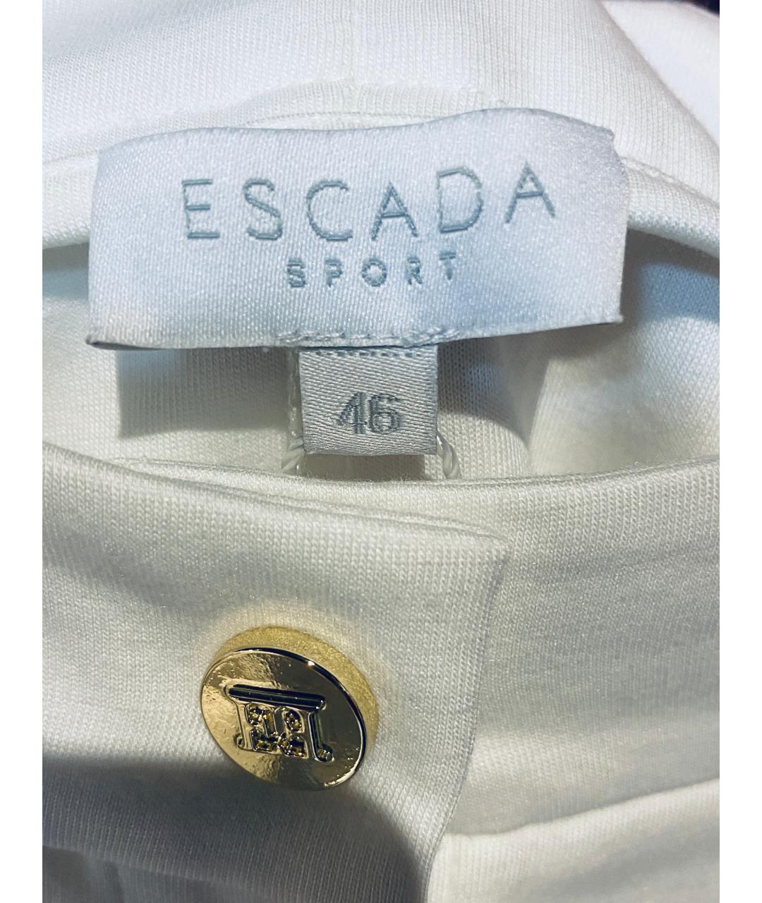 ESCADA Белые вискозные прямые брюки, фото 3