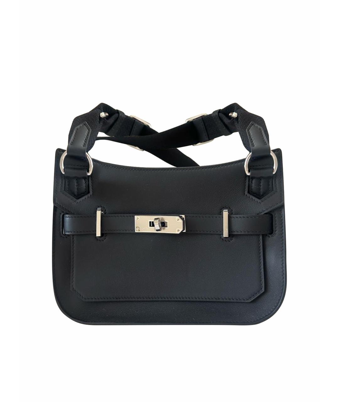 HERMES Черная кожаная сумка через плечо, фото 1