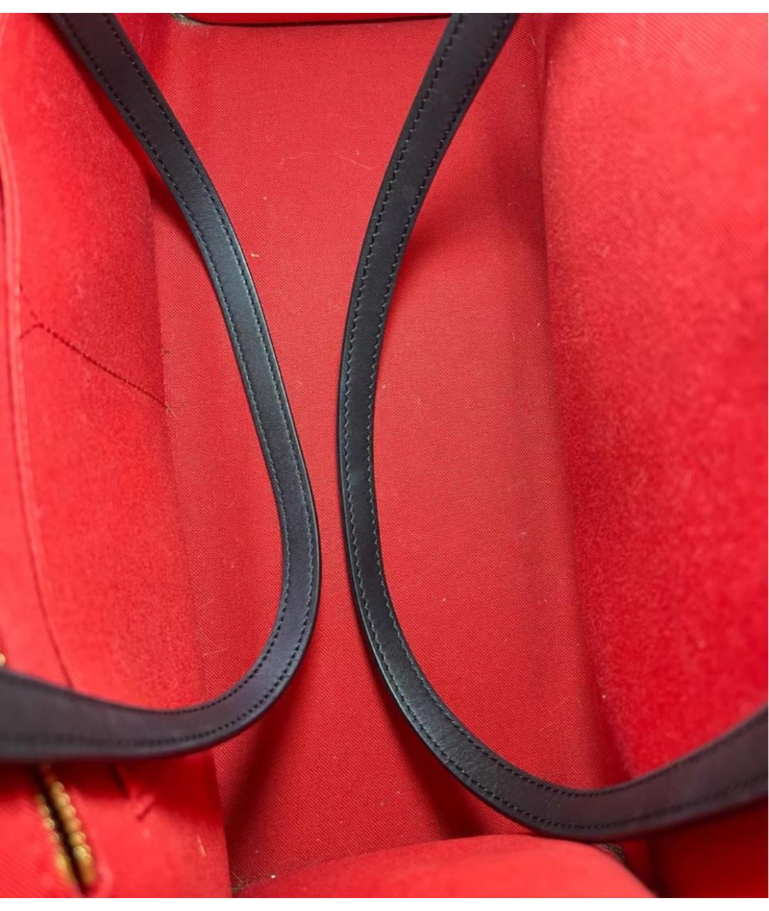 LOUIS VUITTON Коричневая кожаная сумка тоут, фото 7