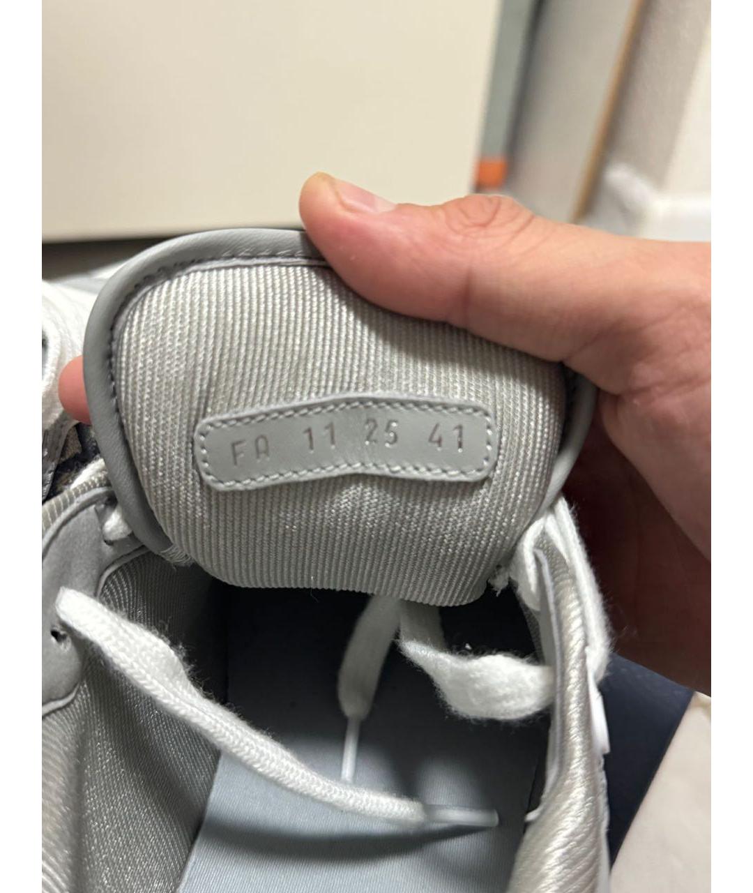 CHRISTIAN DIOR Серые кожаные низкие кроссовки / кеды, фото 8